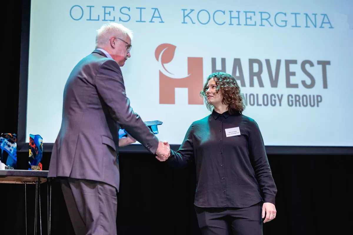 Olesia Kochergina from Harvest Technology Group wins Emerging Talent Award